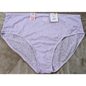 Secret Treasures Briefs Panties Womens Plus Size 2X XXL 20 Lace Stretch Purple